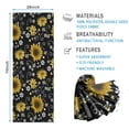 thumbnail image 2 of Black White Bee Heart Sunflower Pattern Hot Yoga Mat Towel Non Slip for Hot Yoga - Quick-Drying Yoga Mat Cover with 4 Corner Pockets with Travel Bag - Hot Yoga Towel Non Slip 70"x26", 2 of 6