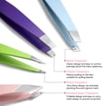 thumbnail image 3 of 4 Pcs Tweezers Set, Stainless Steel Hair Removal Makeup Tool, Gift,Multicolor, 3 of 7