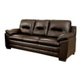 thumbnail image 2 of Contemporary Sofa In Leatherette With Tufted Back Brown, 2 of 6