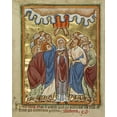 thumbnail image 2 of Unknown 12th Century English Illuminator 26x32 White Modern Wood Framed Museum Art Print Titled - The Ascension, 2 of 4