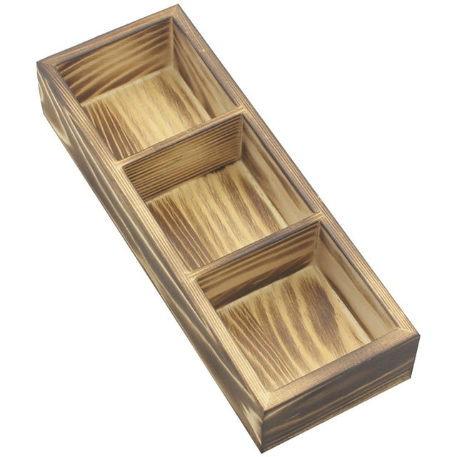 Organizador de 3 compartimentos para bolsitas de té, paquetes de azúcar, bolsitas de té y barra de café