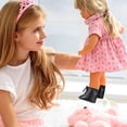 thumbnail image 4 of OUNONA 1 Pair Doll Dressing Boots, Miniature PU Boots for 18-inch Dolls, Stylish Doll Shoes Accessory, 4 of 7