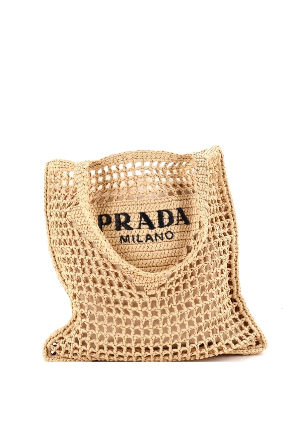 Pre-Owned Triangle Logo Open Tote Raffia By Rebag