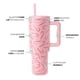 thumbnail image 2 of Vaso simple y moderno de 40 oz con asa y tapa con pajita | Botella de agua reutilizable aislada de acero inoxidable, taza de viaje, compatible con portavasos | Regalo para mujeres y hombres | Colecció, 2 of 5