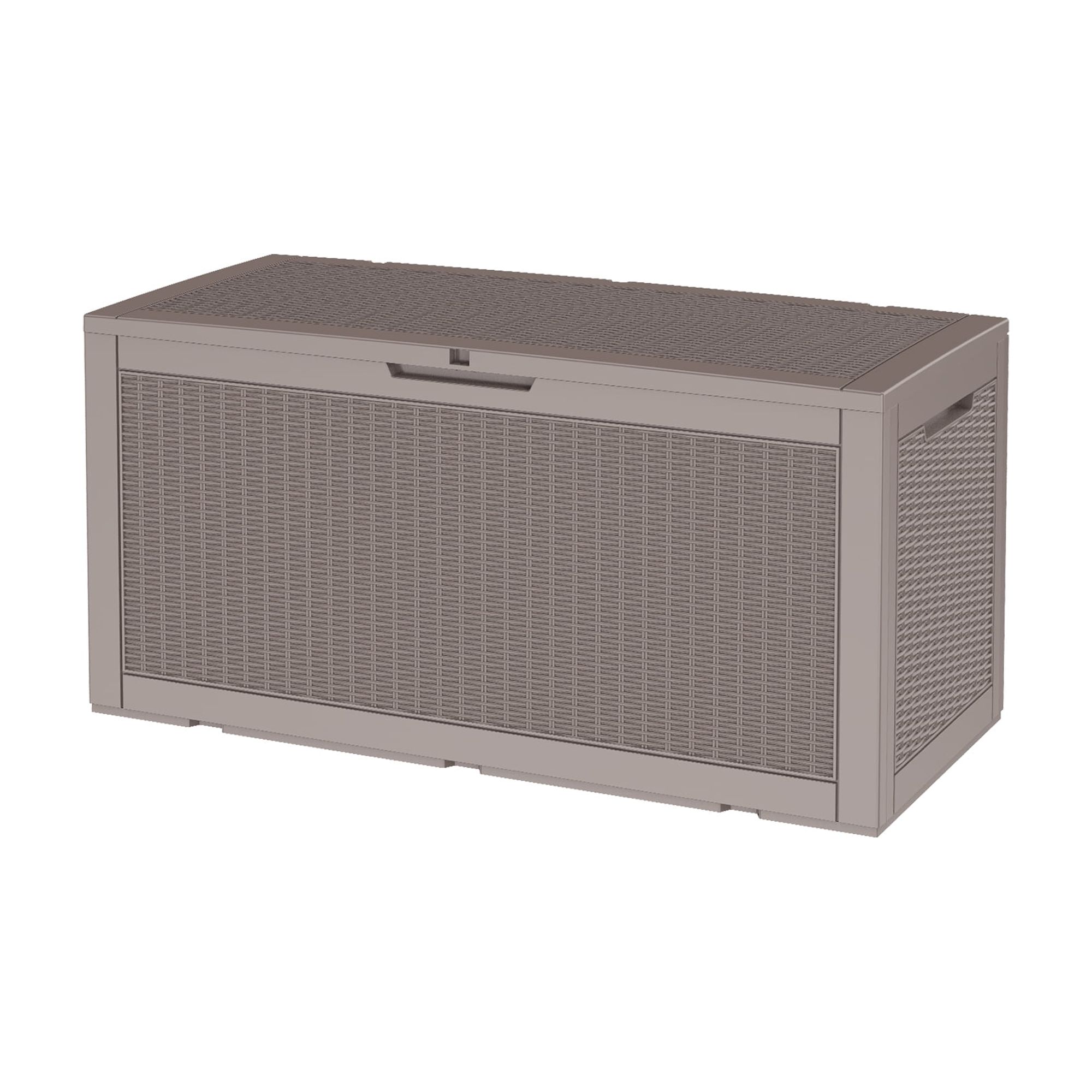 MAYEERTY 100 Gallon Outdoor Deck Box, Large Capacity Storage Box for Patio Furniture Cushions, Pillow Outdoor Indoor, Light Brown