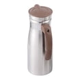 thumbnail image 1 of Jarra de agua fría de acero inoxidable de 1,0 L, recipiente para bebidas para uso diario, resistente a roturas, versátil, de 3,3 x 9 pulgadas con asa Marrón, 1 of 8