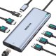 thumbnail image 1 of Hub USB-C MOKiN 8 en 1 con doble HDMI 8K, Ethernet y PD de 100 W, 1 of 8