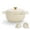 white, variant on 6-Quart Cast Iron Dutch Oven Pot with Lid, Featuring With frying pan lid and leg base,Heavy-Duty Kitchenware w/ Enamel,Suitable for Baking, Grilling, Stewing, and Cooking,Black