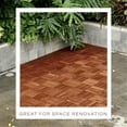 thumbnail image 5 of 30 Pcs Interlocking Deck Tiles, Patio Flooring - Outdoor Waterproof Acacia Wood Tiles for All Weather Use - Balcony, Backyard, Indoor & Outdoor (Dark Brown), 5 of 6