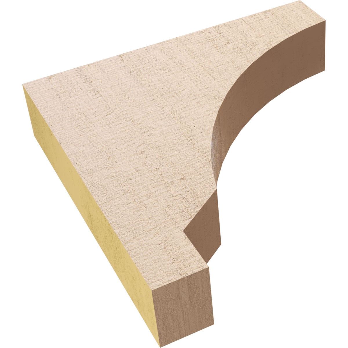 2"W x 10"D x 10"H Thin Moab Rough Cedar Woodgrain TimberThane Corbel, Primed Tan