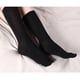 thumbnail image 3 of 1 par de calcetines deportivos de verano con dos dedos, estilo chanclas Tabi, de algodón, para mujer Negro, 3 of 9