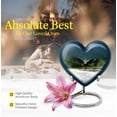 thumbnail image 5 of Heart Shaped Urns For Human Ashes - Heart Keepsake Urns For Ashes Small - Urns For Ashes Adult Female Mom - Small Urns For Human Ashes Adult Male - Funeral Ashes Urn Size -3",2pcs, 5 of 5