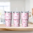 thumbnail image 2 of 20OZ Flamingo Tumbler with Handle Sweat Proof Coffee Mug Great Gifts for Women Flamingo Lovers Suitable for Birthday Christmas Holidays Daily Use, 2 of 6