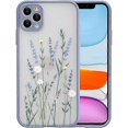 thumbnail image 1 of Compatible con iPhone 11 Pro Max Funda para PC transparente esmerilada Parte trasera 3D Flor Niñas Mujer y TPU suave Parachoques Protector de silicona delgada a prueba de golpes para, 1 of 5