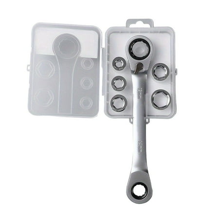 

BLUESON 6 in 1 Double Head Ratchet Combination Spanner Set Reversible Ratchet Wrench