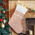thumbnail image 5 of Custom Rose Gold Glitter Christmas Stockings, Christmas Presonalized Large Stocking Sock, Set of 2 Xmas Party Winter Decor Candy Bag Family Holiday Gift, 17.7 Inch, 5 of 7