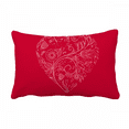 thumbnail image 1 of Heart Shaped Flowers Vines Valentine's Day Throw Pillow Lumbar Insert Cushion Cover Home Decoration, 1 of 3
