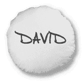 thumbnail image 1 of Special Handwriting English Name DAVID Round Throw Pillow Home Decoration Cushion, 1 of 3