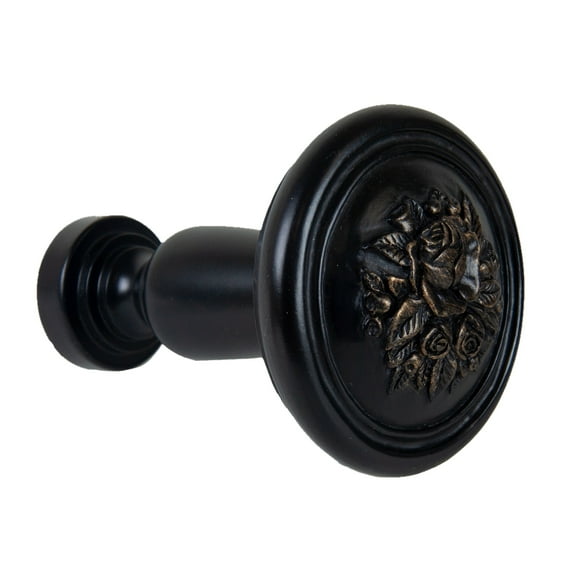 Contemporary Home Living Set of 2 Black Contemporary Window Curtain Tie Backs 4.75"