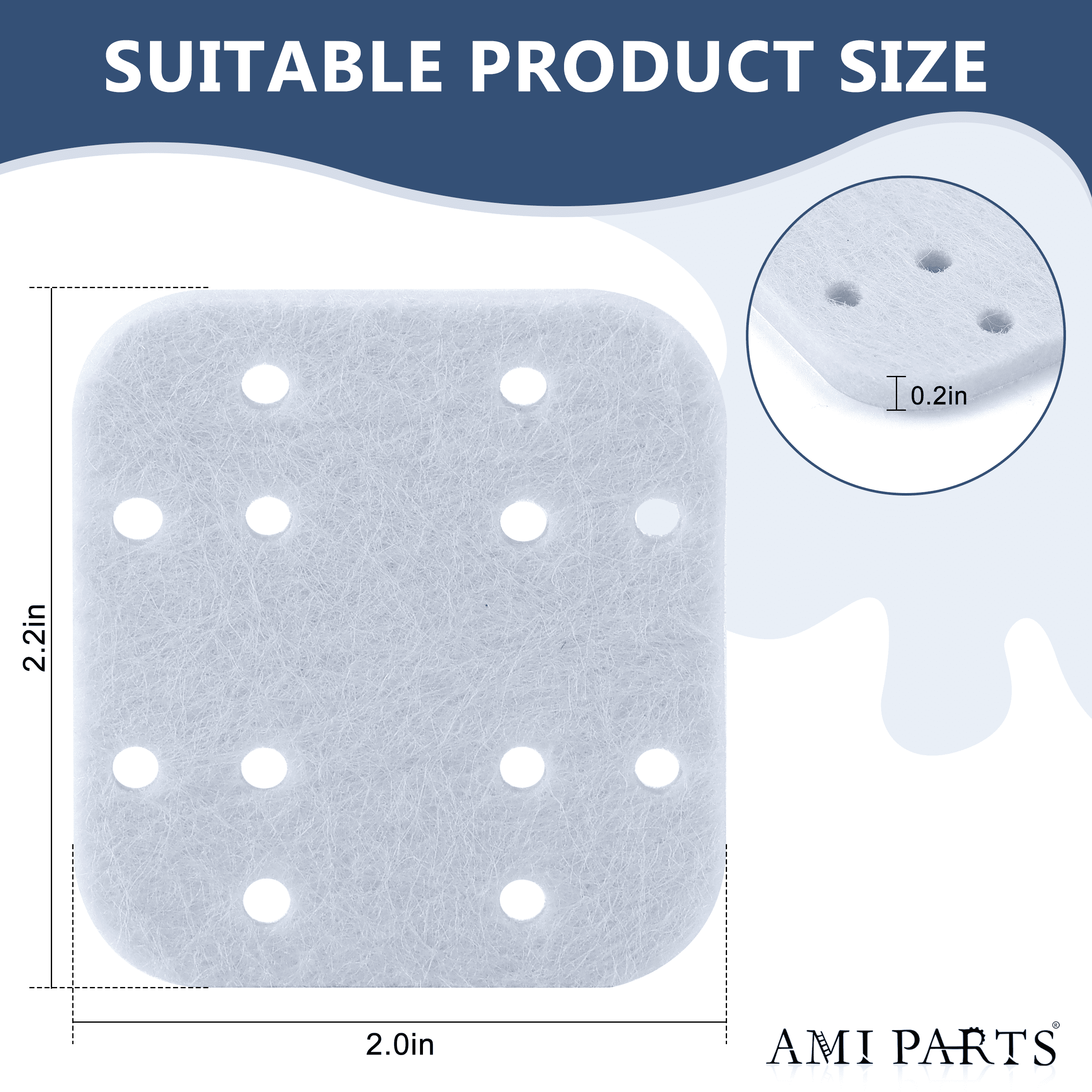 AMI PARTS LV600S Humidifier Filter Pads 20Packs Compatible with LV600S, LV600HH, Absorption Replacement Filters