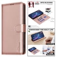 thumbnail image 3 of Compatible With Samsung Galaxy S23 Wallet Case,PU Leather Flip Folding Kickstand,With [RFID Blocking] Card Holder,Magnetic Closure,Shockproof Anti-fall Rugged Phone Case,Gold, 3 of 9