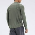 thumbnail image 5 of ZRGHAOYLQ Men Quick Dry Moisture Wicking Mens Gym Shirts Athletic T-Shirts Big and Tall Solid Color Shirt Long Sleeve Crewneck Pullover Outer Sport Fitness Shirts Tops Army Green L, 5 of 5