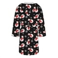 thumbnail image 5 of Women's Fleece Plush Robe Long Warm Plush Bathrobe Loungewear Jacket Printed Comfort Robe, 5 of 5