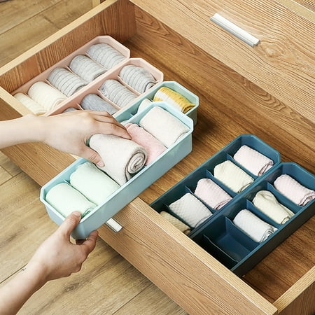 

Travelwant Rectangular Plastic Dresser Drawer Divider and Closet Storage Organizers for Lingerie Bras Socks Underwear Tights Leggings Scarves Ties