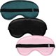 thumbnail image 2 of Silk Sleep Mask, Blocks Light Eye Mask Soft Night Blindfold Sleeping Aid Eye Cover With Adjustable Strap For Women Men Sleeping Travel Naps(pink,green, 2 of 4