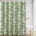 thumbnail image 1 of Leaf Shower Curtain for Bathroom Water Repellent Bamboo Printed Sturdy Tight Weave Oxford Fabric with 12 Shower Curtain Hooks 1 Panel 70 inch Wide by 72 inch Long, 1 of 5