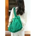 thumbnail image 3 of Kukuzhu Women's Quilted Hobo Bag Corduroy Shoulder Purse Drawstring Canvas Handbag Large Totes Work Top Handle Bag, 3 of 8
