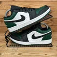 thumbnail image 1 of Ni-k-e Trainers Mens Size UK 6 Air Jordan 1 Low Green Toe Leather Casual Shoes AJ, 1 of 6