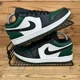 thumbnail image 1 of Ni-k-e Trainers Mens Size UK 6 Air Jordan 1 Low Green Toe Leather Casual Shoes AJ, 1 of 6