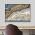 thumbnail image 3 of wall26 Framed Canvas Print Wall Art Gold, Blue, White Crystal Gemstone Landscape Nature Wilderness Digital Art Realism Decorative Close Up Colorful for Living Room, Bedroom, Office - 16"x24&quot, 3 of 5