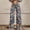 003 Multicolor, variant on Long Pant for Women Fashion Wide Leg Straight Pant Button Baggy Fit Oversized High Waist Trousers Daily Walking Wear