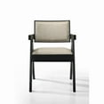 thumbnail image 6 of Jasper 5-PC Ebony Black Wood 47"W Round Dining Set with Pedestal Base, 6 of 12