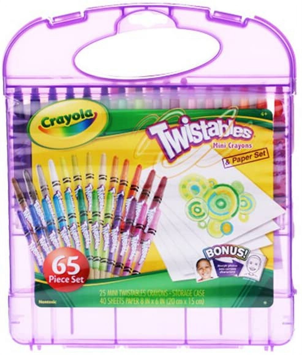 Set de Crayolas Mini Twistables Crayola y Papel, 65 Piezas, Regalo para ...