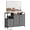 Gray, variant on EDX Dresser TV Stand, 8 Drawer Fabric Storage Dresser, with Power Outlets and Open Shelves, for Bedroom and Living Room, Black
