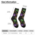 thumbnail image 2 of Gukieu Mardi Gras Carnival4 Print Contrast Color Mid-calf Socks, Sweat-wicking Athletic Socks, Unisex Clothing Accessories, 2 of 6