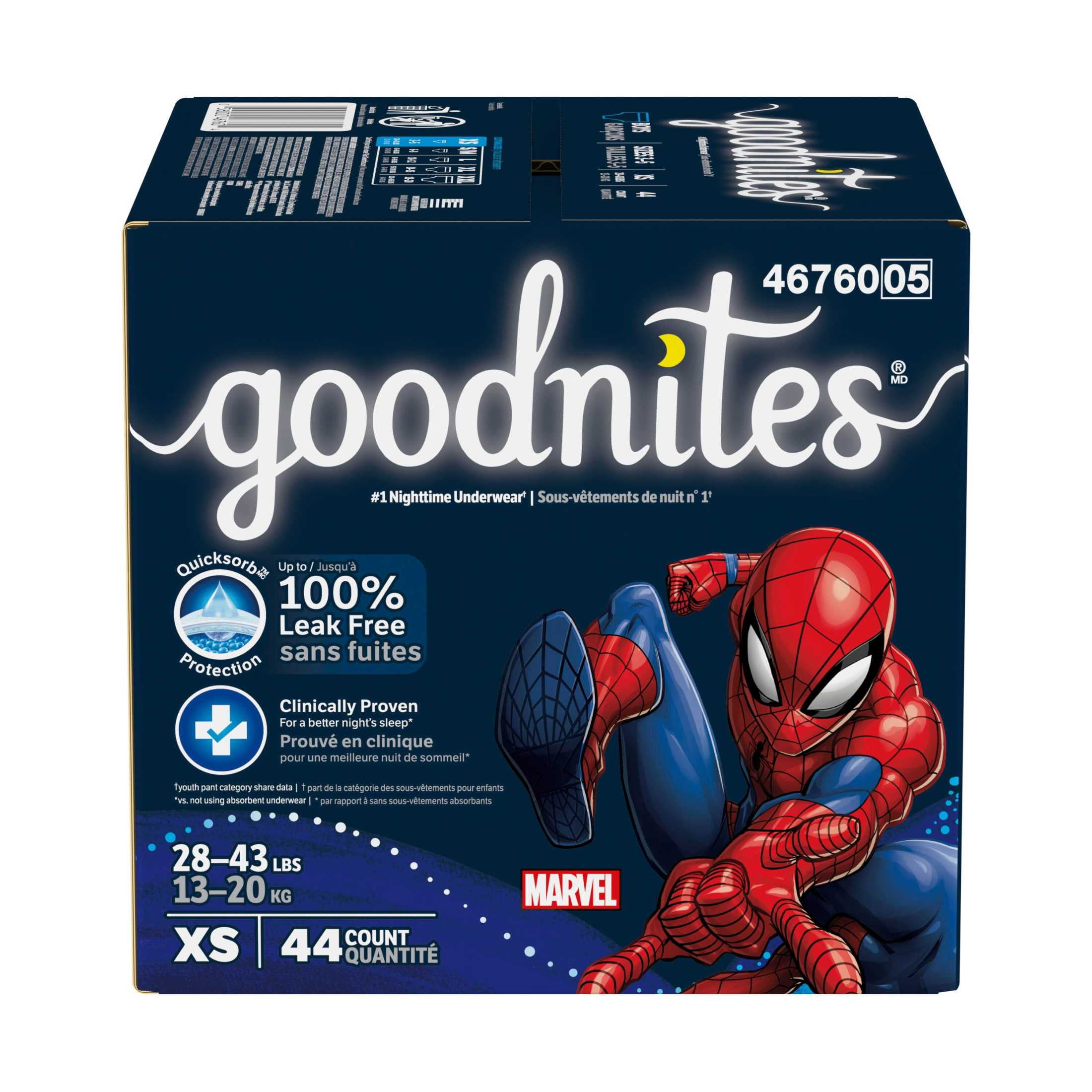 goodnites男の子用 XL13枚入 GoodNites Bedtime Bedwetting Underwear for Boys, L-XL, 20 Ct