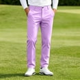 thumbnail image 2 of COMVALUE Men's Chinos Casual Business Dress Pants Slim Fit Skinny Stretch Flat-Front Lightweight Comfort Slacks with Pockets (Light Purple, M), 2 of 9