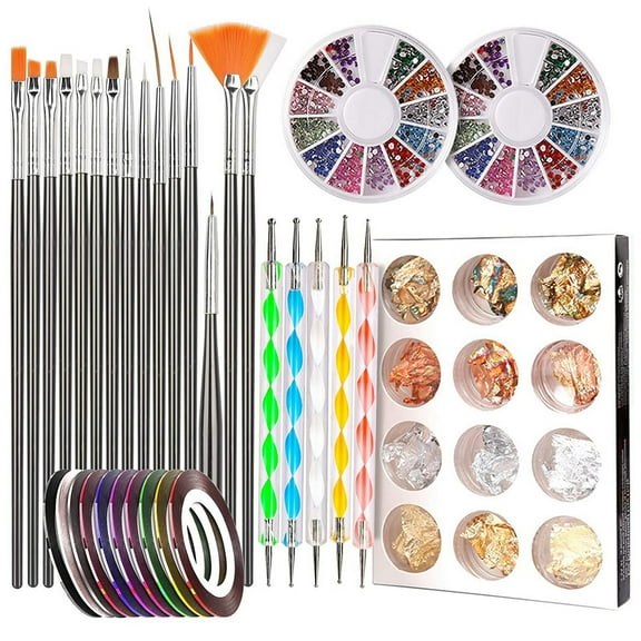 vnanda High Quality Nail Brush Nail Brush Set with Ergonomic Handle for Stunning Detailed Nail Art Professional Quality Plastic Brushes for Beautiful Nails