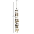 thumbnail image 3 of DecMode 33" Gold Metal Heart Windchime with Beads and Cone Bells, 3 of 6