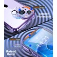 thumbnail image 6 of 5 in 1 Crystal Slim Clear for iPhone 14 Case,Not-Yellowing & Military Grade Drop Protection (Purple), 6 of 7