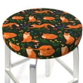 thumbnail image 3 of Balery Cute Little Foxes Round Bar Stool Seat Covers Velvet Fabric Adjustable Protects from Scratches and Stains for 14-17 Inch Chair-14 inch, 3 of 7