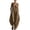 Khaki, variant on Women's Sleeveless Jumpsuit, Loose Fit Cotton Linen Overalls with Pockets, Casual Summer Streetwear Jumpsuit, One Piece Romper for Everyday Outfits-Blackish Green