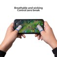 thumbnail image 2 of 2 Pieces Smartphone Games Fingertip Sleeves Sweat-proof Gloves Portable Touch Screen Comfortable Reusable Controller Covers Silver Gray, 2 of 10