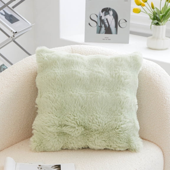 Euahivb Faux Fur Bubble Plush Throw Pillow Soft Cushion for Couch Sofa Living Room Bedroom Modern Decorative Accent