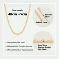 thumbnail image 7 of 18K Gold Plated Mariner Anchor Chain Choker for Women Minimalist Coffee Beans Chain Necklace Ping Nose Link Layering Jewelry 16”, 7 of 7