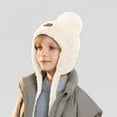 thumbnail image 2 of Splozh Baby Boy Winter Hat Toddler Warm Childrens Comfortable and Fashionable Hat Boys Girls Thick Warm Windproof Knitted Hat White,4-10 Years, 2 of 5
